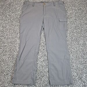 Duluth Trading Cargo Pants Womens 36x29 Gray Dry On The Fly Nylon Hiking Outdoor